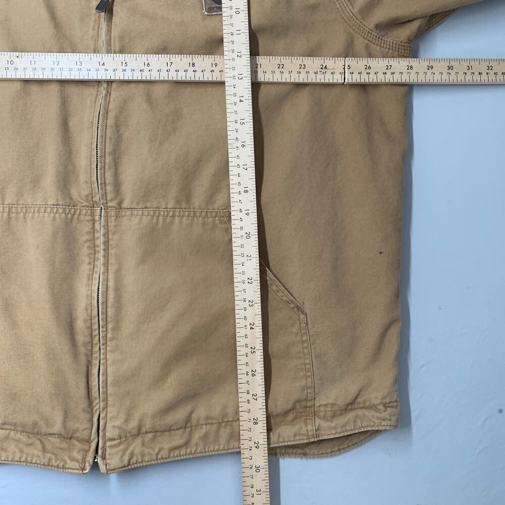 Carhartt Canvas Jacket Mens XL Brown Lined Bomber Work Full Zip Vintage 1990s - Picture 7 of 12